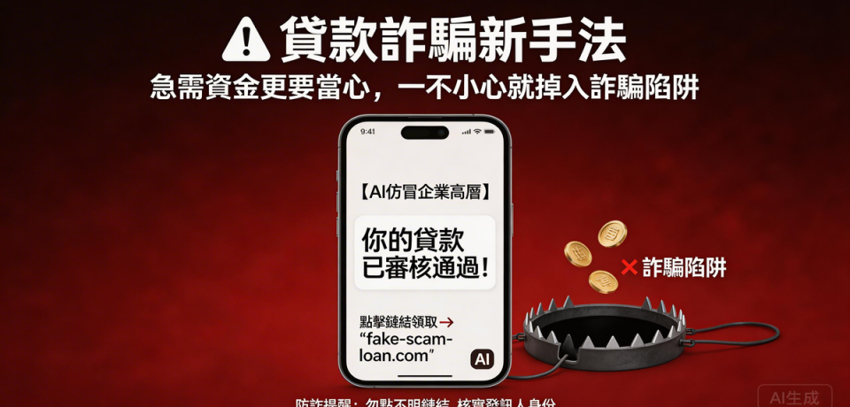 貸款詐騙新手法：急需資金更要當心，一不小心就掉入詐騙陷阱